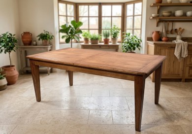 Table à allonges MARGOT - bois de chêne massif